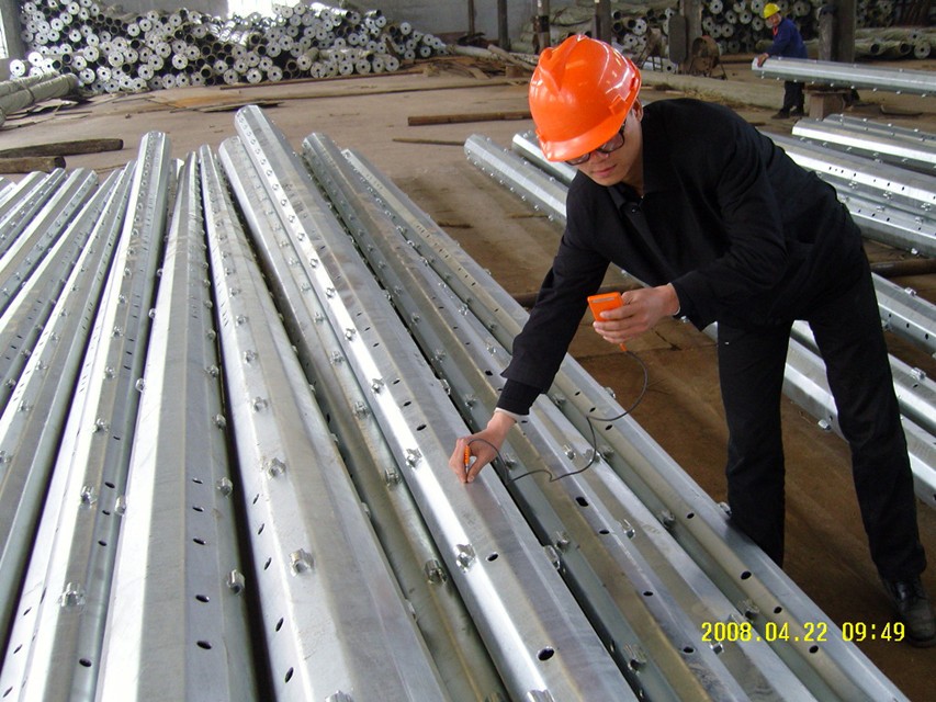 Asian Standard Hot Dip Galvanized Electrical Power Pole Embedded Ground Level