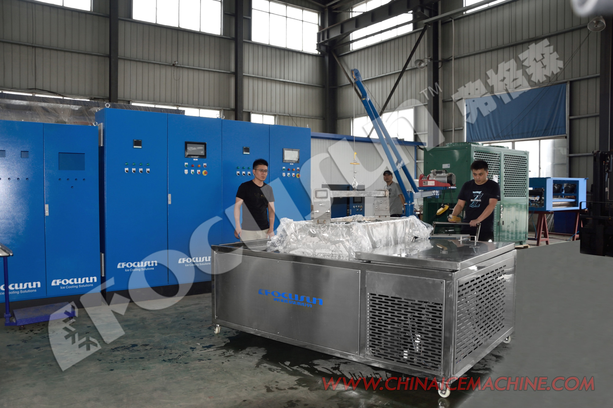 Direct Cooling System Commercial Transparent Block Ice Plant for Clear Ice Making