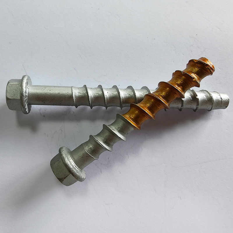 Large mechanical Dacromet 110B Hot Dip Galvanizing Serrated Hex Flange Head Concrete Screw Anchor