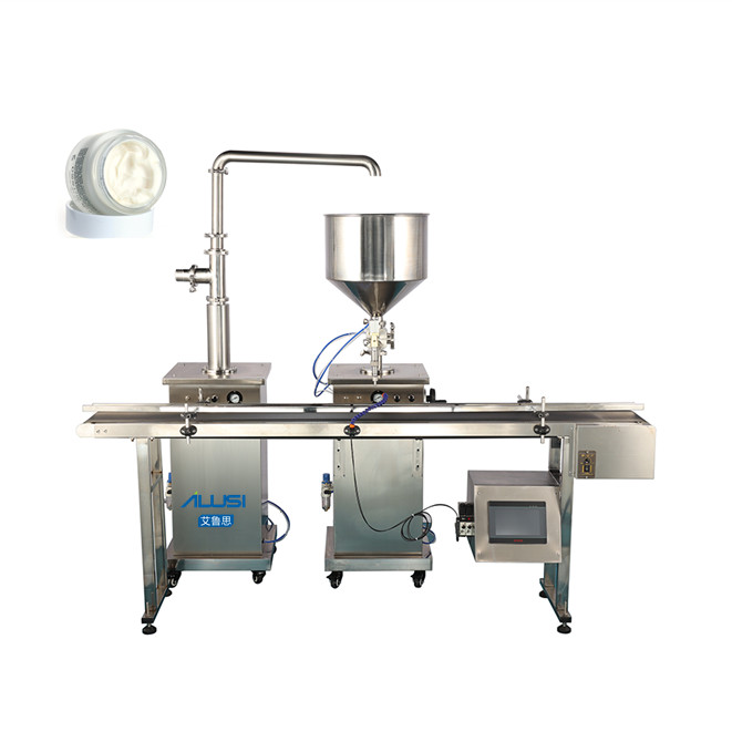 Pneumatic Piston Type Viscous Liquid Filling Machine Peanut Butter Ointment Cream Honey Jar Filling Machine