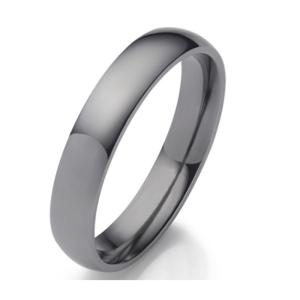 Quality Silver Tantalum Ring Jewelry Polished Dome Blank Wedding Ring wholesale