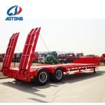 Mechanical/Air Suspension Low Flatbed Truck Trailer for Heavy Duty Equipment