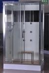 1200x800x2150mm Rectangular Shower Cabins With Bamboo Seat