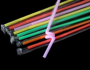Quality colorful bend plastic drinking straws individual package wholesale