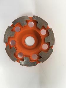 Quality Orange 4 Inch / 6 Inch Double Row Diamond Cup Wheel For Angle Grinder T Shape 125mm 180mm wholesale