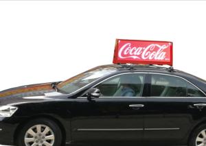 Quality Mobile Advertising Taxi/Car Top/Roof LED Display/ Screen/Signs with Two Sides, DC 12 - 36V wholesale