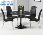Oem 120cm Round Marble Dining Table Set For Breakfast