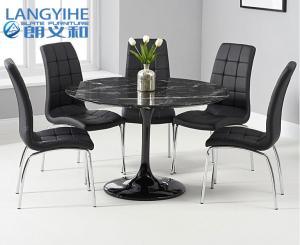 Quality Oem 120cm Round Marble Dining Table Set For Breakfast wholesale