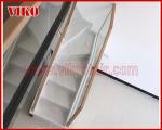 Double Steel Plate Staircase VK17S ,Railing tempered glass, Handrail b eech