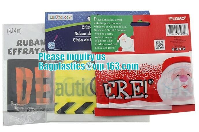 Halloween Caution Tape , Custom Printing Caution Tape Halloween Banner,Halloween Caution Tape zebra tape bagease pack