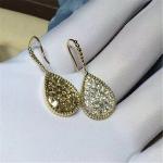 full diamond earrings 18kt gold with yellow gold or white gold