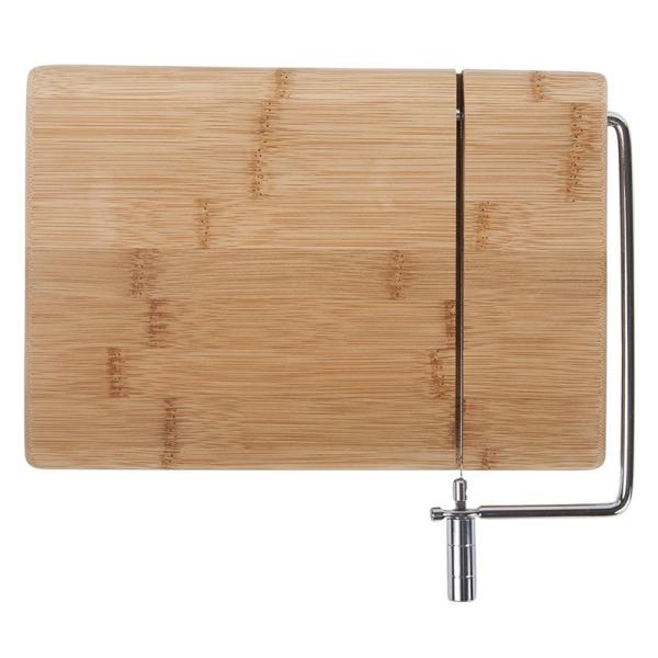 Antibacterial Bamboo Serving Paddle With Stainless Steel Cheese Cutter Cheese