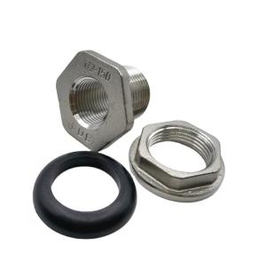 Quality Hexagon Head Stainless Steel Toliet Water Tank Fittings featuring Male Thread Nipple Connector and Equal Head Design wholesale