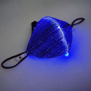 Quality Neon EL LED Light Up Mask PVC Plastic Light Blue Masquerade Masks wholesale