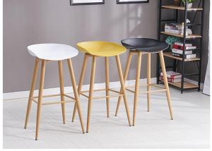 Quality Natural Pub Height Bar Stools Simple Silhouette With Wood Leg wholesale