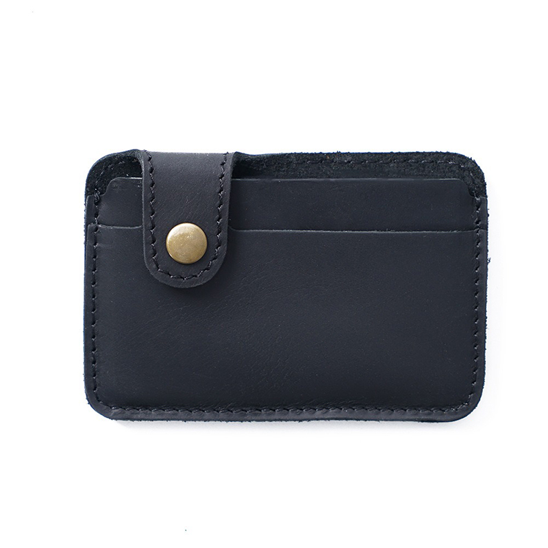 First Layer Cowhide Simple and Practical Card Holder Small Wallet with Custom Logo
