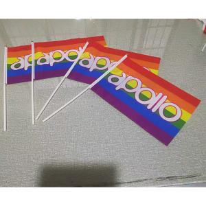 Quality YaoYang LGBT Flag Hand Held Pride Rainbow Flag Small Mini wholesale
