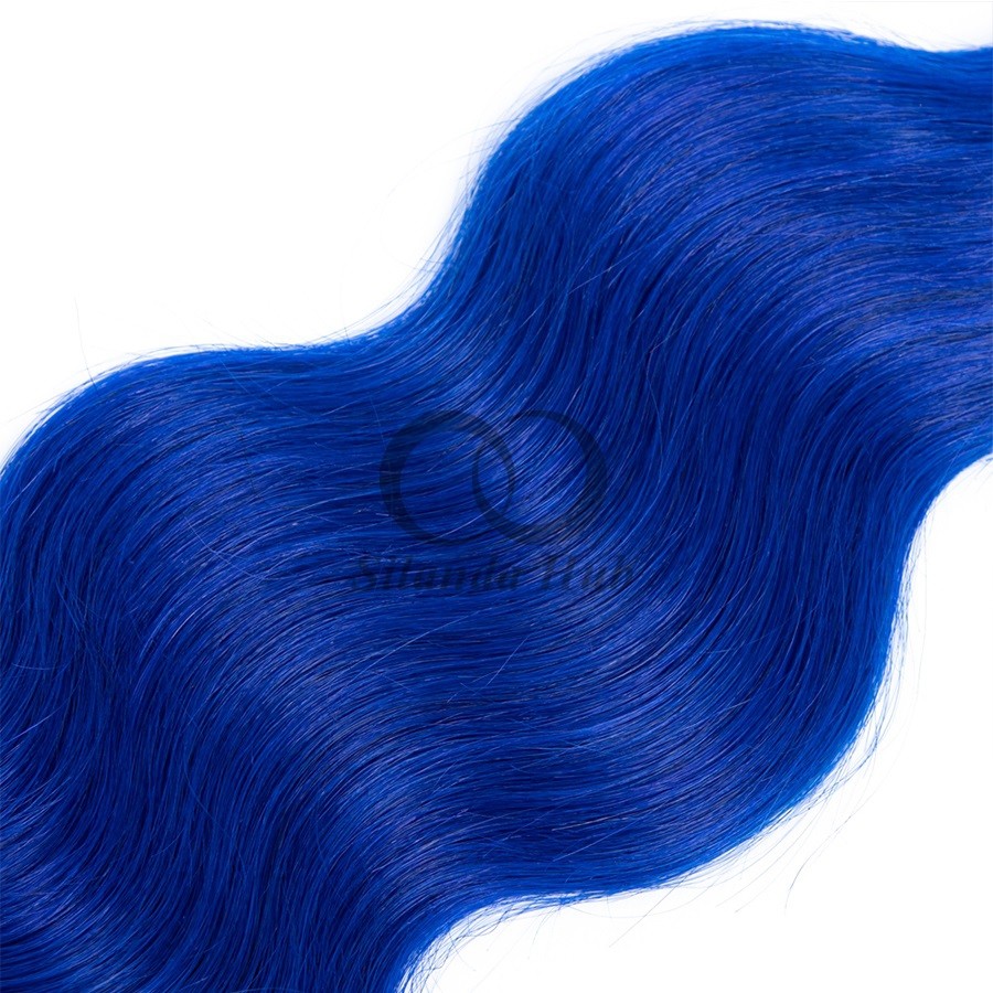 #T1B/Blue Body Wave Remy Human Hair Bundles Sew In Weave Bundles Brazilian Bundle Deals