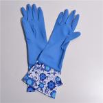 With Beautiful Patterns Extra Long Sleeve Rubber Gloves Household Kitchen Rubber