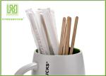 Sterile Healthy Coffee Mixer Stick , Individually Paper Sleeve Wooden Drink