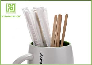 Quality Sterile Healthy Coffee Mixer Stick , Individually Paper Sleeve Wooden Drink Stirrers wholesale