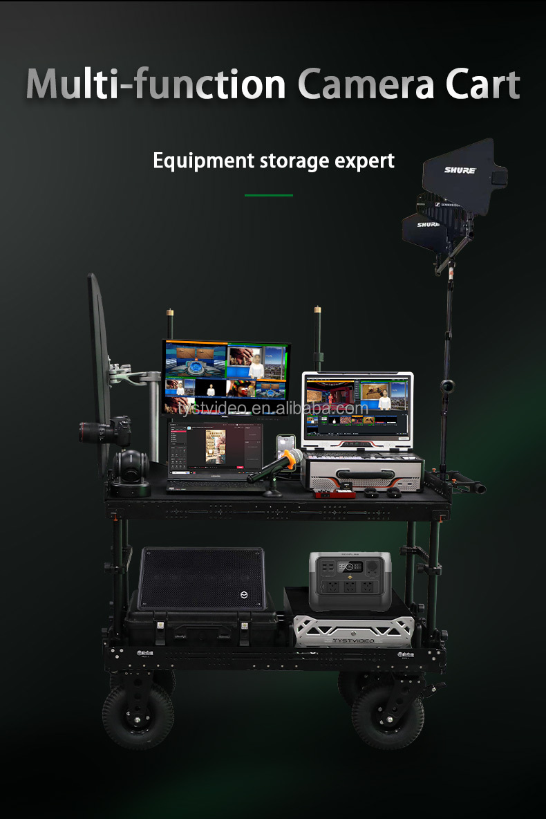 Equipment Storage Movie Shooting Studio Room Cart with Unfold Dimensions 120*60*92cm