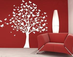 Quality Decorative Modern PVC Large Tree Wall Flower Stickers G192 wholesale