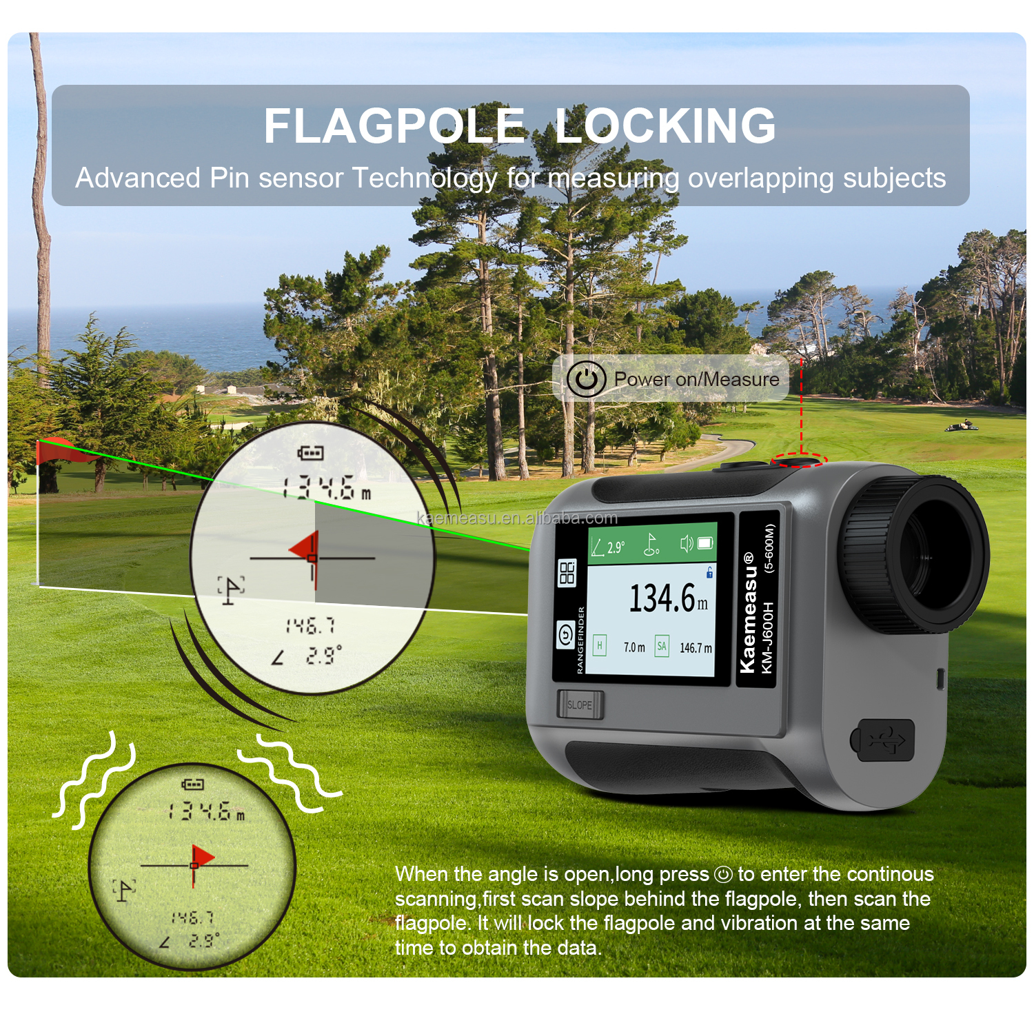 OEM/ODM Intelligent voice Golf laser rangefinders with LCD screen outdoor sport telescope 1200m