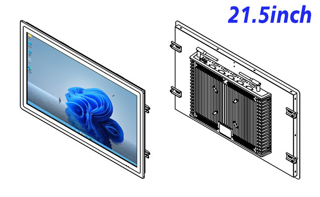 21.5-Inch High-Definition Windows Monitor for Smart City Solutions and Digital Signage