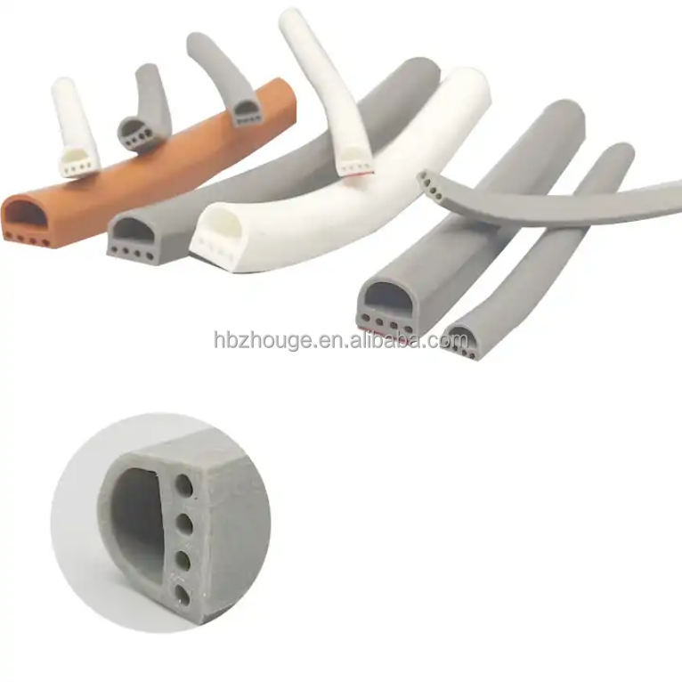 Extruded E Type Silicone Seal Strip for Custom High Temperature Resistance Oven Door