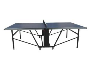 Quality Double Foldable Indoor Table Tennis Table Standard Size With Wheels Blue Top wholesale