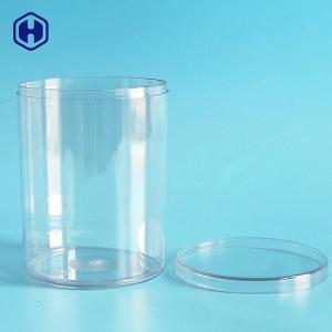 Quality Round Food Packaging Plastic Containers Clear PET Plastic Cylinder Jar wholesale
