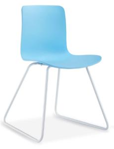 Quality modern plastic dining chair with metal leg wholesale