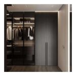 YALIG Models Leather Doors Wardrobe Door Designs with Wooden Material
