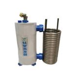 PVC shell and titanium tube coil heat exchanger condenser seafood machine