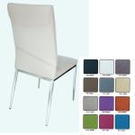 Polyurethane PU Upholstered Stainless Dining Chair Livingroom Chair Leisure
