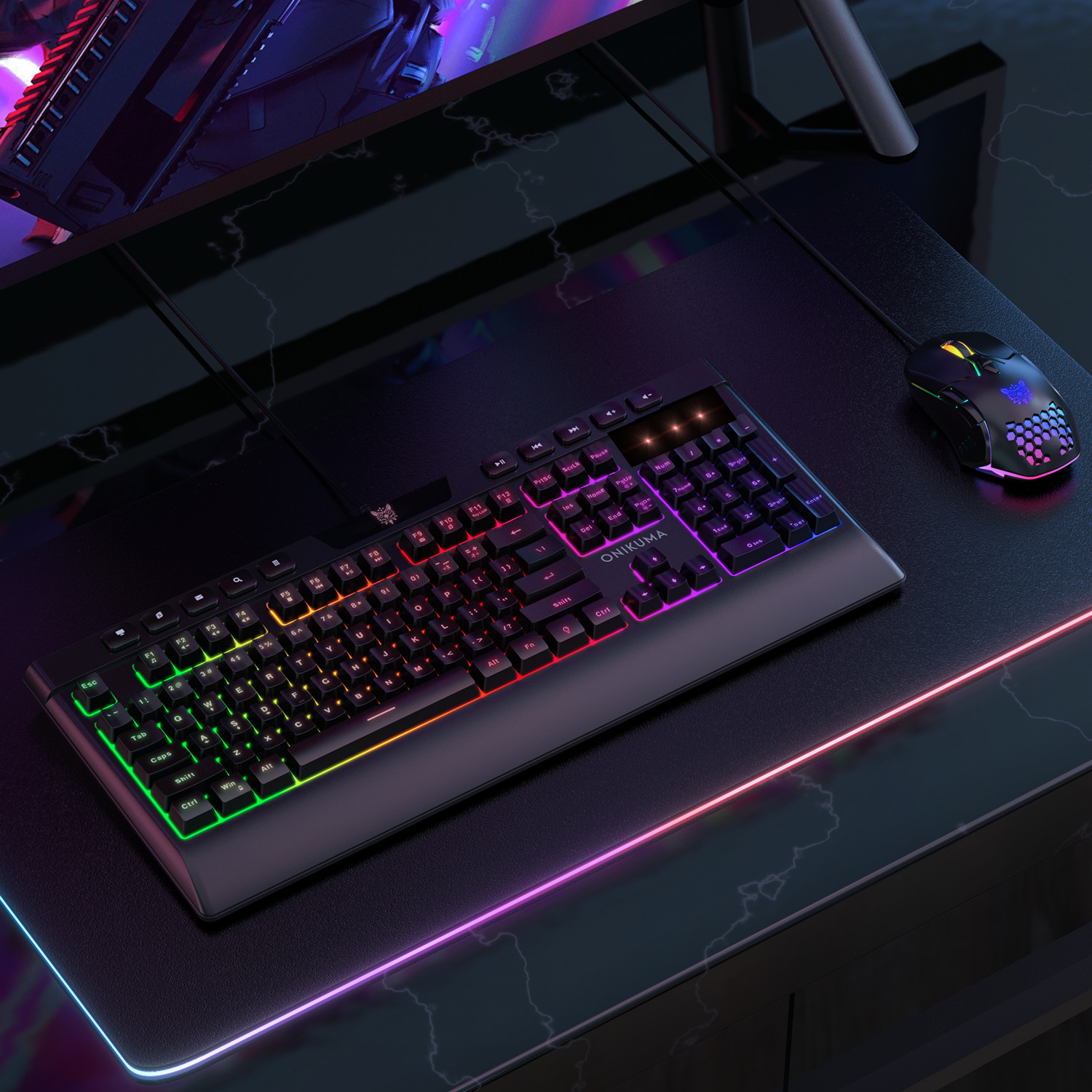 Computer Wired RGB Gaming Keyboard and Mouse Combos LED for Gamer