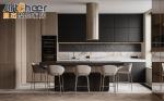 Luxury Style Wooden Kitchen Cabinets with Kitchen Island Table and Toe Kick
