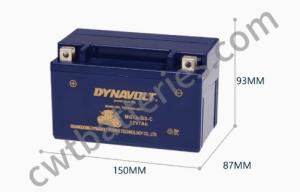 Quality OEM Motorcycle Battery Replacement Nano Gel 12V 7Ah Agm Deep Cycle Dynavolt MG7A-BS-C wholesale
