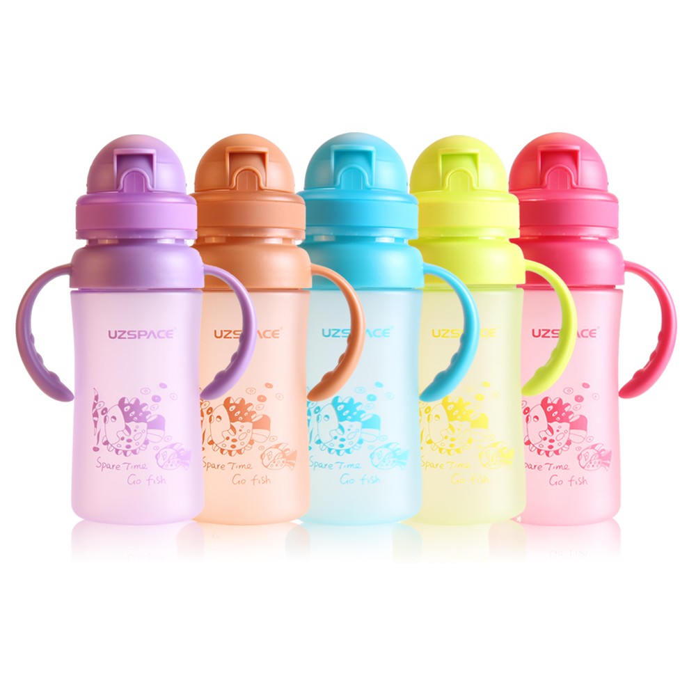 270ml with silicone straw baby bottle
