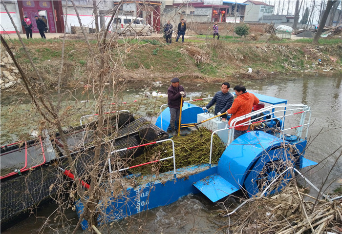 Self Propulsion 10M2 Body Pond Weed Harvester River Weed And Floating Cleaning