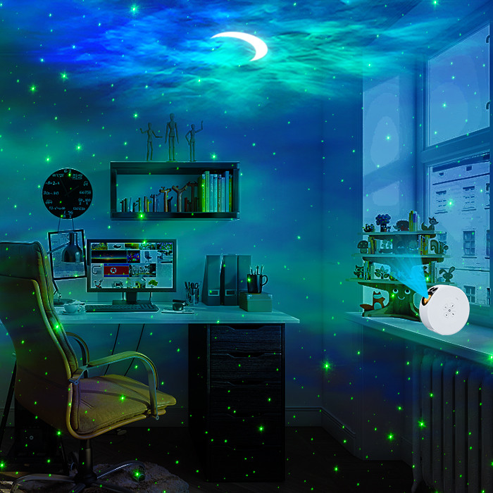160x160x66mm Moon Projector Light , Multipurpose Galaxy Projector With Moon