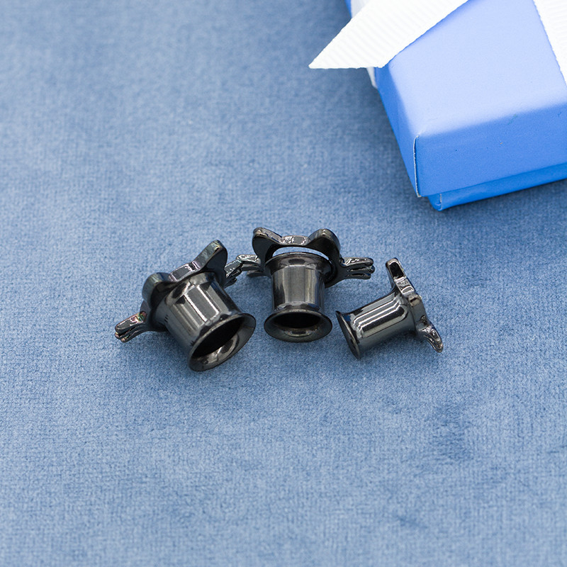 Black Stainless Steel Ear Tunnel Piercing Jewelry Crystal Gems Cat Flesh OEM ODM