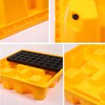 Plastic Leakproof Tray Hazardous Waste Oil Bucket Leakproof Tray Four Barrels Of