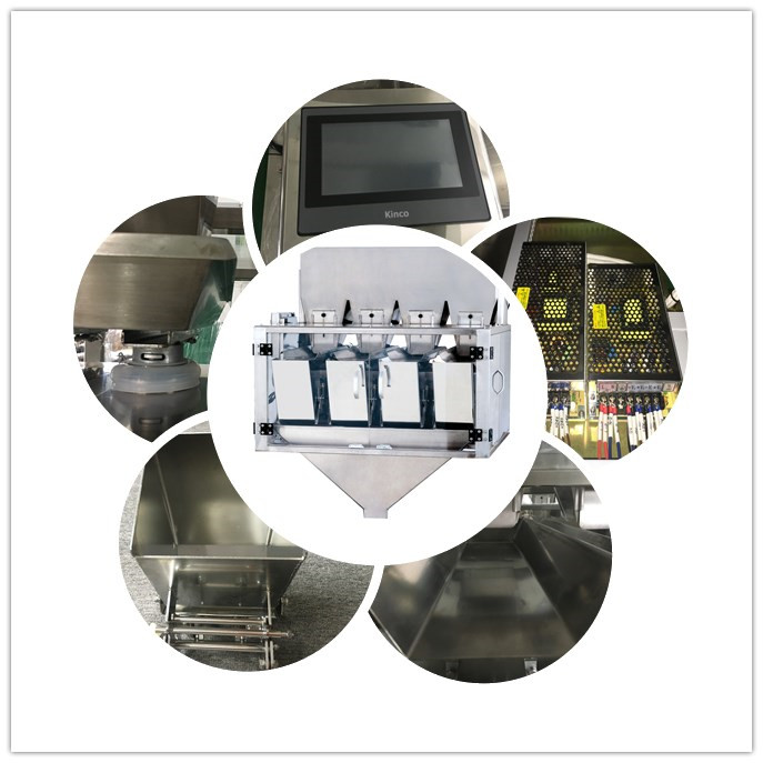 6500 Gram 4 Head Linear Weigher Machine For Chocolate