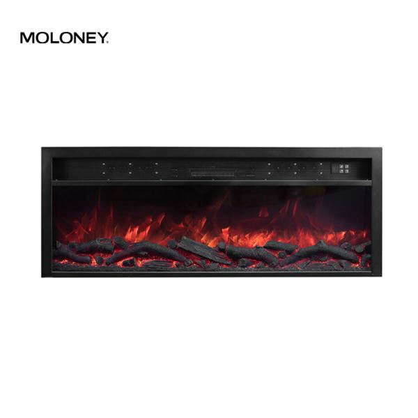 79inch 2000mm Fully Recessed Electric Fireplace Tempered Glass Bluetooth