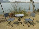 Pool / Beach Leisure Resin Wicker Chair Set With Aluminum Frame