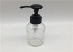 4oz Boston Round Glass Dispenser Bottle With Plastic Pump for disinfectant ,