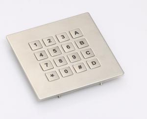 Quality IP68 waterproof stainless steel brushed metal keypad with 16 key buttons for rugged telephone set wholesale