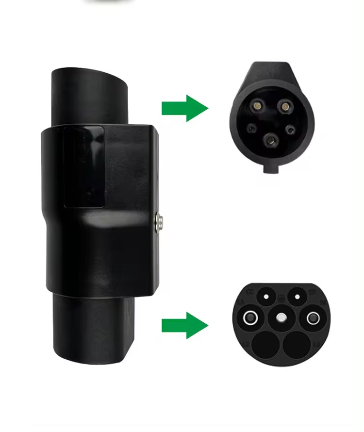 Car side Plug 220V 7kw 32A EV connector charging pile converter type2 to type1/J1772 gun head adapter for retrofit/upgrade